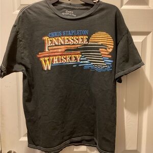 Black Graphic Chris Stapleton T-Shirt large